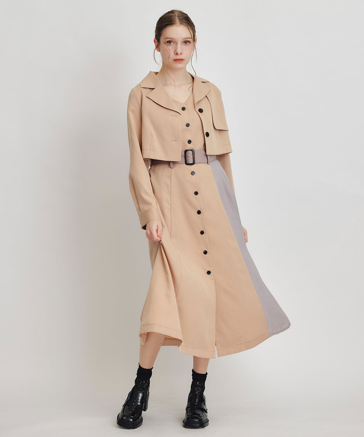 REDYAZEL「ﾄﾚﾝﾁﾃﾞｨﾃｨｰﾙｼｮｰﾄｼｬﾂｼﾞｬｹｯﾄ&times;ﾊﾞｲｶﾗｰﾌﾟ  」|ワンピース|