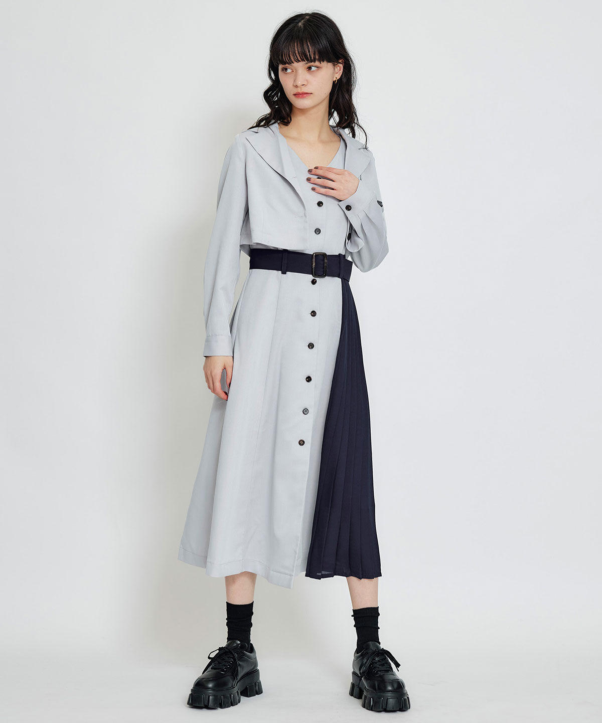 REDYAZEL「ﾄﾚﾝﾁﾃﾞｨﾃｨｰﾙｼｮｰﾄｼｬﾂｼﾞｬｹｯﾄ&times;ﾊﾞｲｶﾗｰﾌﾟ  」|ワンピース|