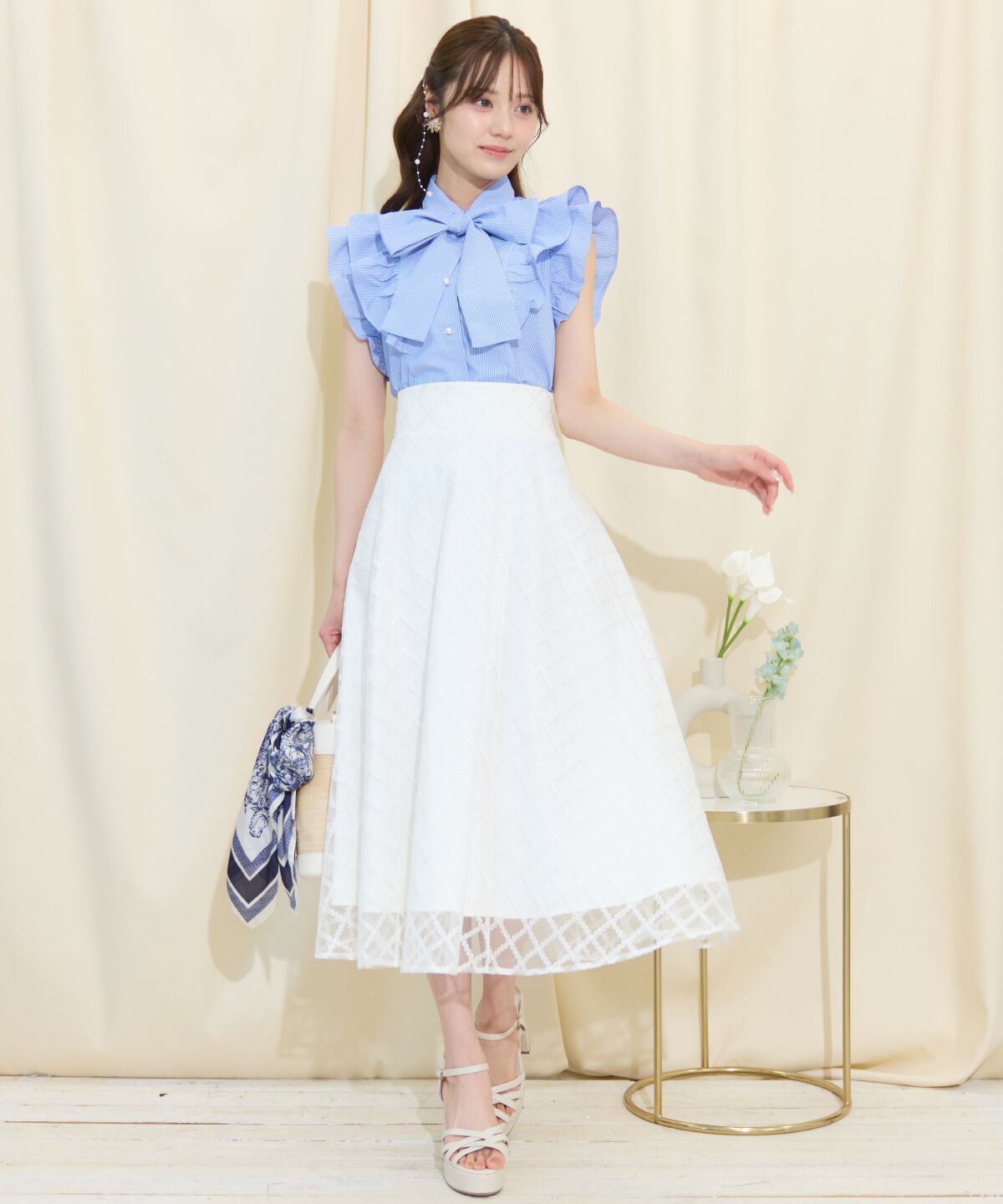 WILLSELECTION「刺繍チュールフレアスカート」|フレア|