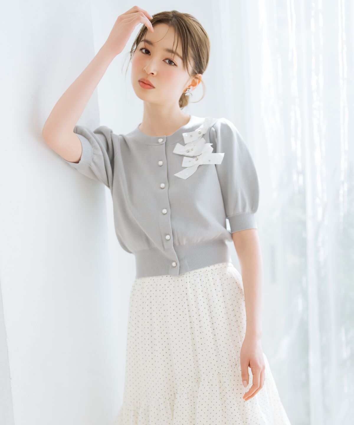 WILLSELECTION「リボンデコレーションカーディガン」|カーディガン|