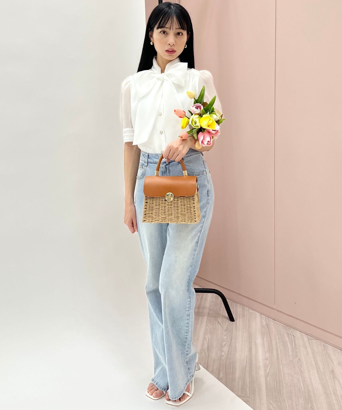 WILLSELECTION「ピンタックカフスリボンタイブラウス」|シャツ・ブラウス|