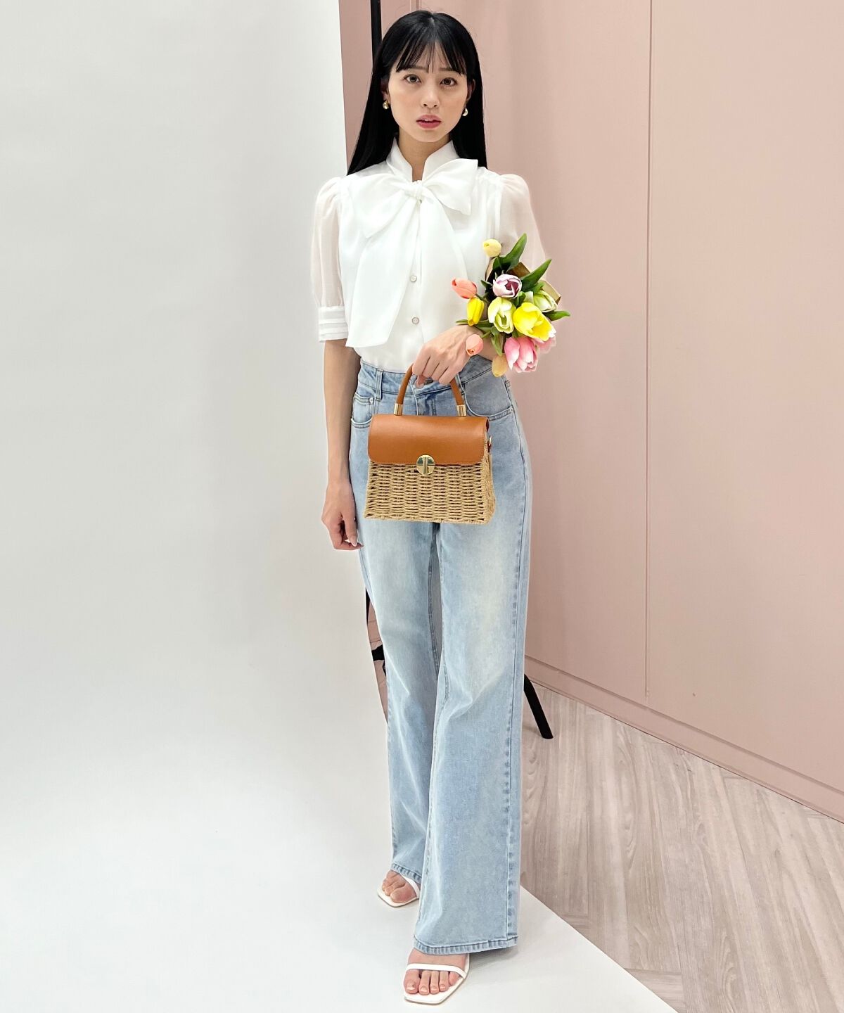 WILLSELECTION「ピンタックカフスリボンタイブラウス」|シャツ・ブラウス|