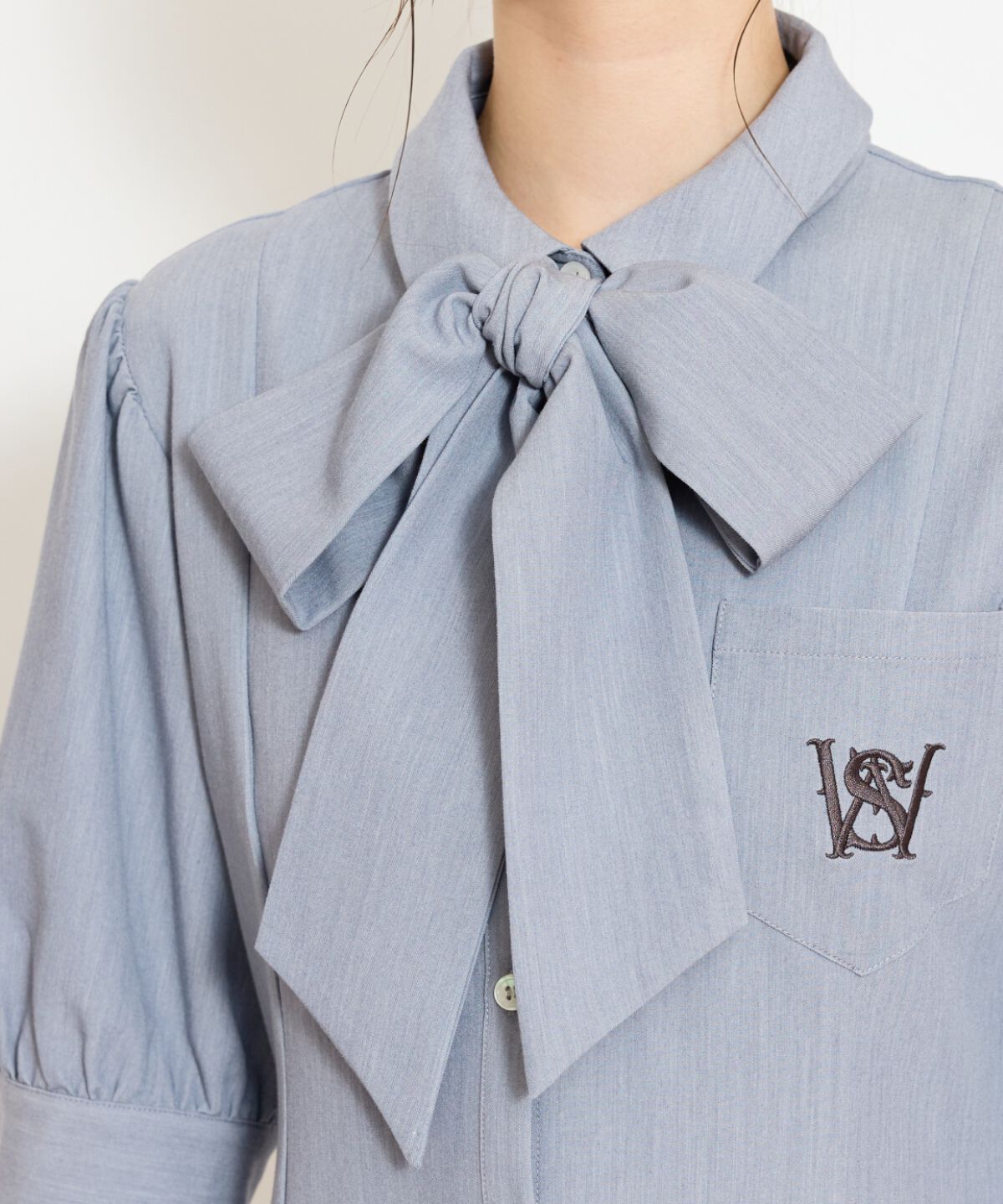 WILLSELECTION「ティアードフリルリボンタイシャツワンピース」|ワンピース|