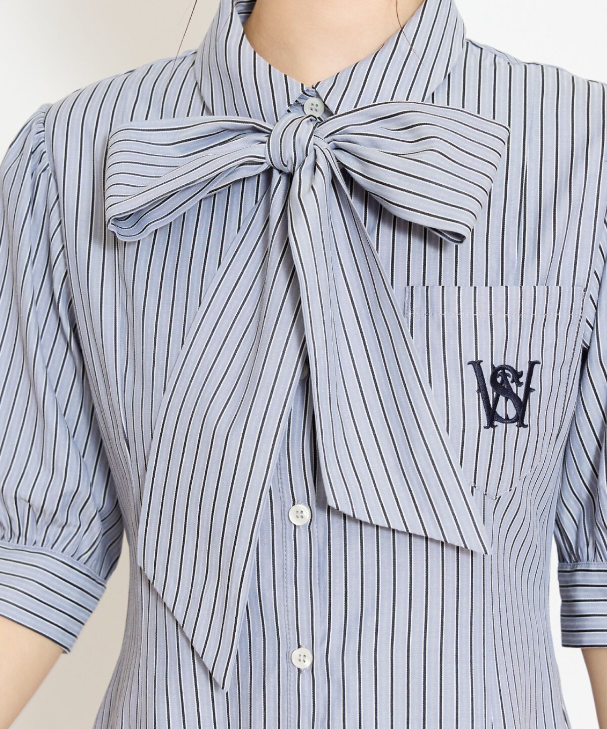 WILLSELECTION「ティアードフリルリボンタイシャツワンピース」|ワンピース|