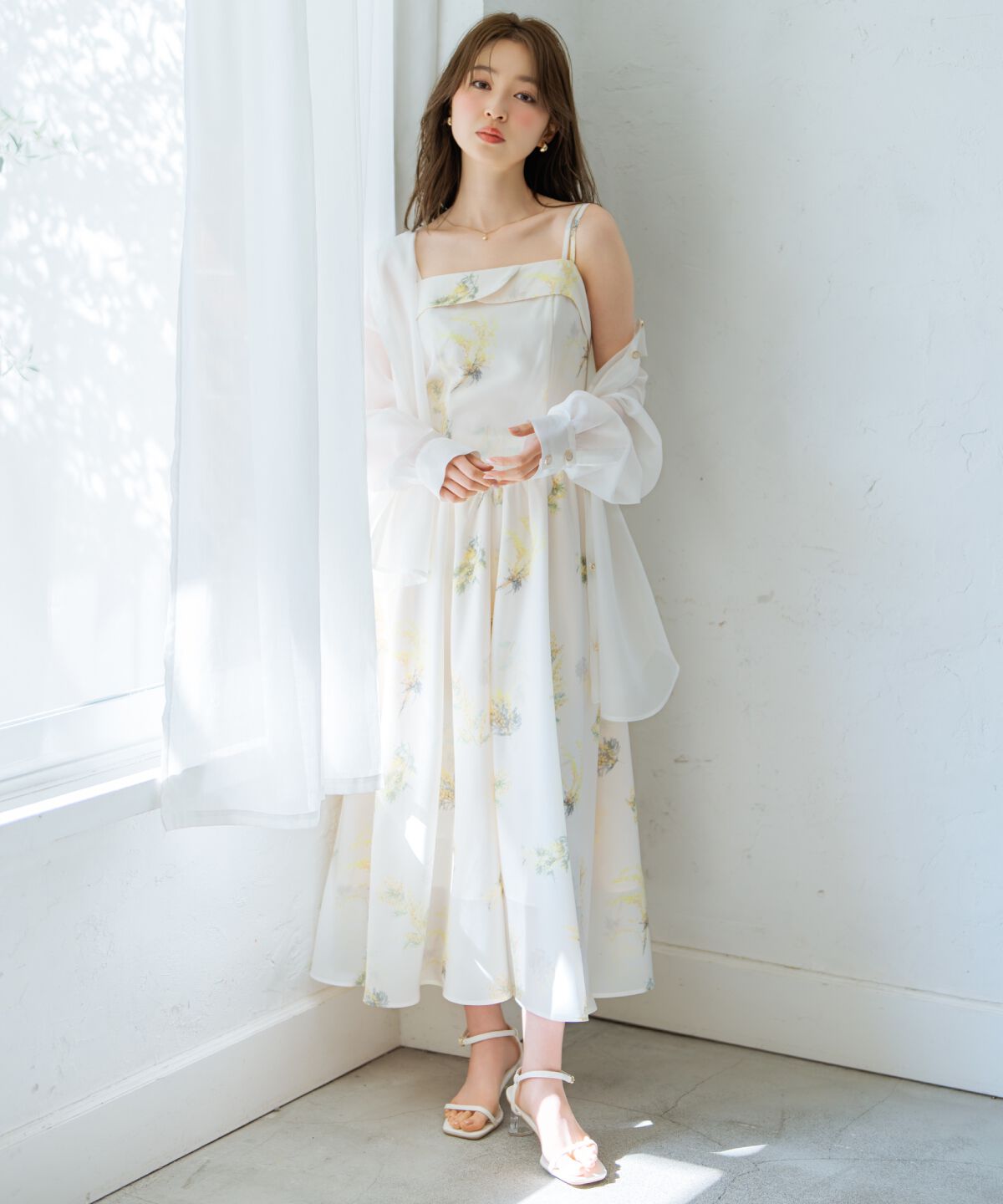WILLSELECTION「ミモザプリントキャミワンピース」|ワンピース|ｲｴﾛｰ系花柄