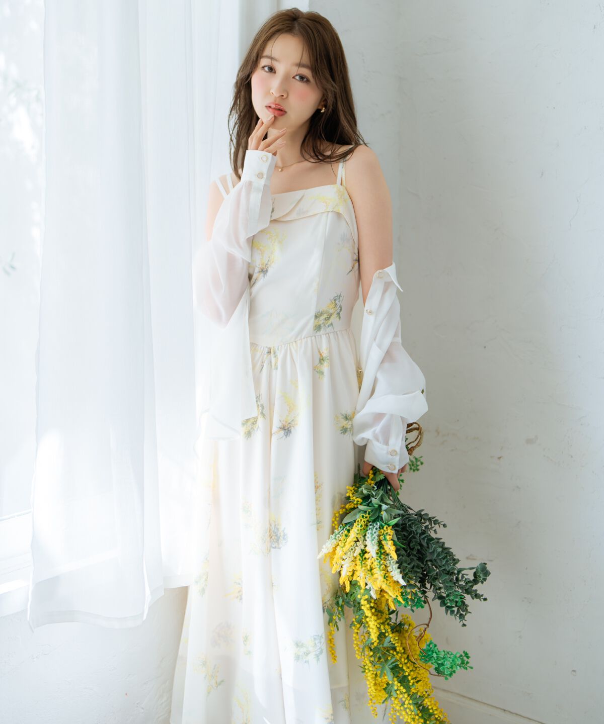 WILLSELECTION「ミモザプリントキャミワンピース」|ワンピース|