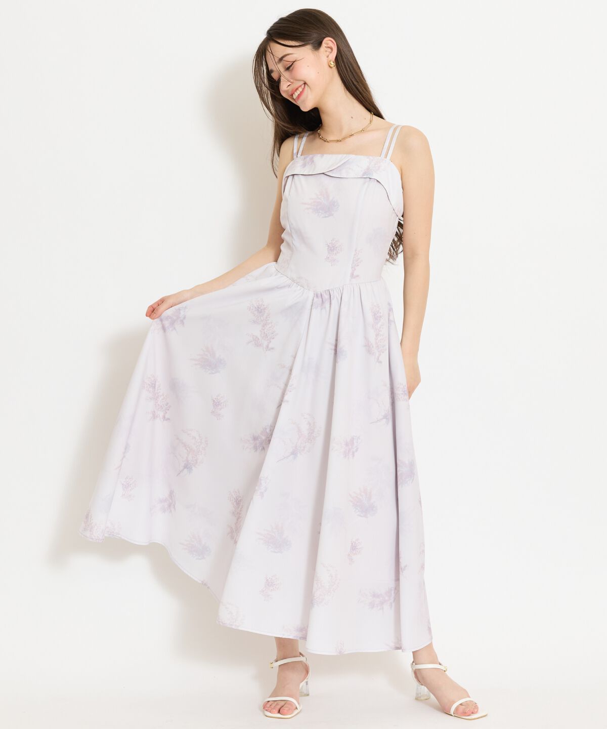 WILLSELECTION「ミモザプリントキャミワンピース」|ワンピース|