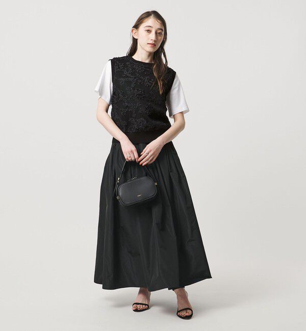 UNITED ARROWS「エンブロイダリーフラワー メッシュ ベスト」|ベスト・ジレ|