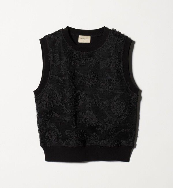 UNITED ARROWS「エンブロイダリーフラワー メッシュ ベスト」|ベスト・ジレ|