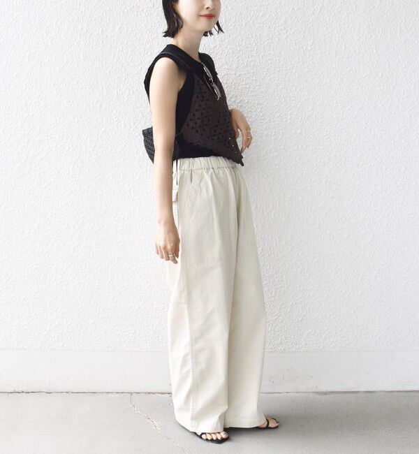 SHIPS for women「《予約》【WEB限定】〈洗濯機可能〉ドロスト ベイカー パンツ」|カーゴ|