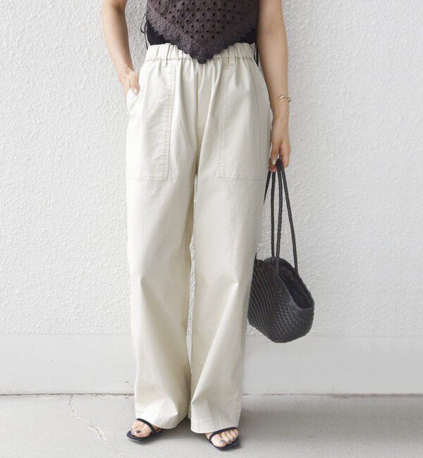 SHIPS for women「《予約》【WEB限定】〈洗濯機可能〉ドロスト ベイカー パンツ」|カーゴ|