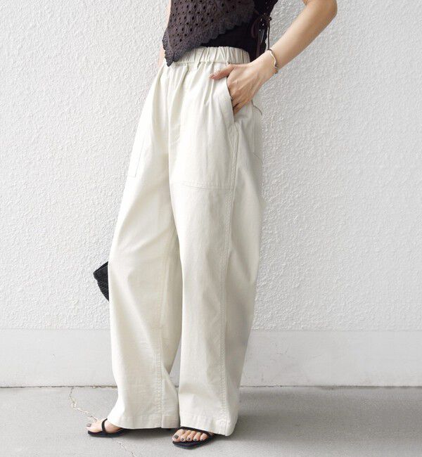 SHIPS for women「《予約》【WEB限定】〈洗濯機可能〉ドロスト ベイカー パンツ」|カーゴ|