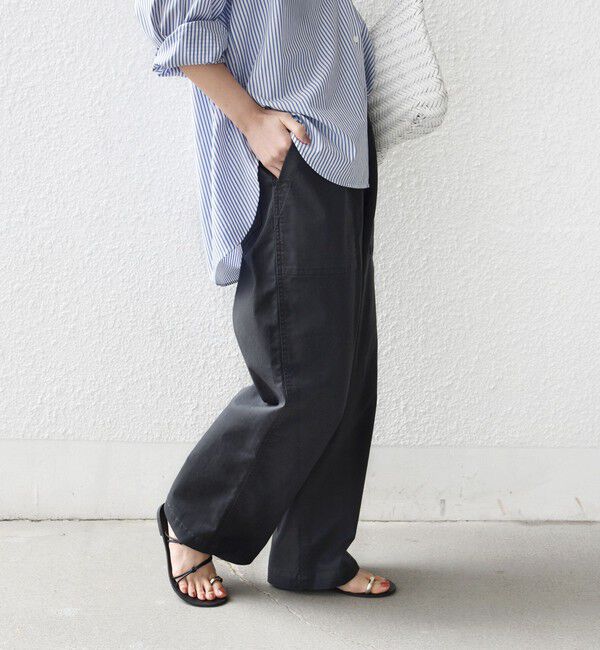 SHIPS for women「《予約》【WEB限定】〈洗濯機可能〉ドロスト ベイカー パンツ」|カーゴ|