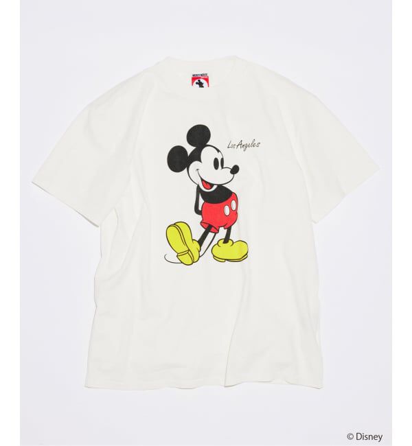 JOURNAL STANDARD「MICKEY MOUSE / ミッキー マウス 別注 プリント Tシャツ」|Tシャツ・カットソー|ホワイト