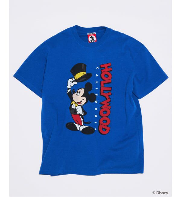JOURNAL STANDARD「MICKEY MOUSE / ミッキー マウス 別注 プリント Tシャツ」|Tシャツ・カットソー|ブルー