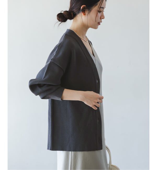 NOBLE「ファインハニカムVネックカーディガン」|カーディガン|