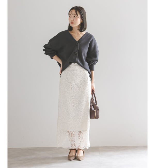 NOBLE「ファインハニカムVネックカーディガン」|カーディガン|