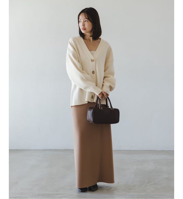 NOBLE「ファインハニカムVネックカーディガン」|カーディガン|