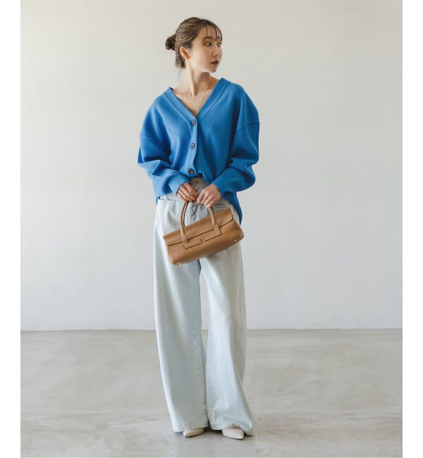 NOBLE「ファインハニカムVネックカーディガン」|カーディガン|