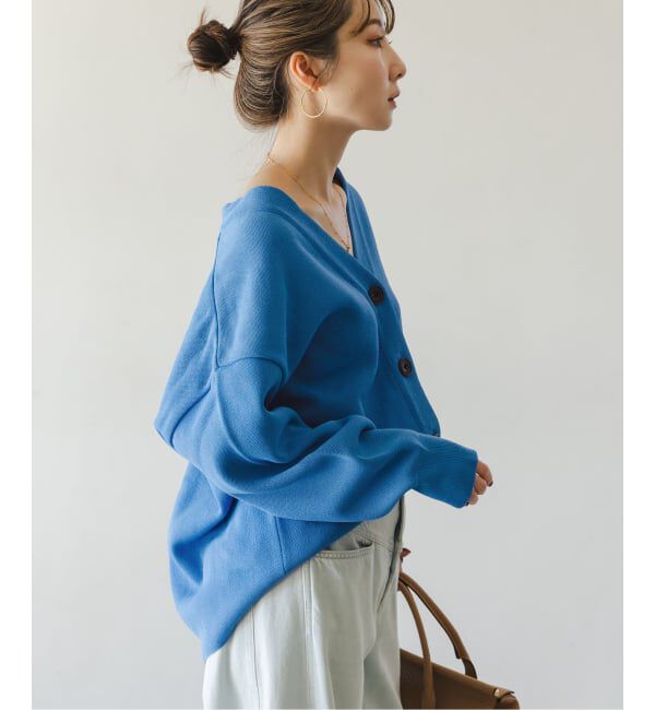 NOBLE「ファインハニカムVネックカーディガン」|カーディガン|