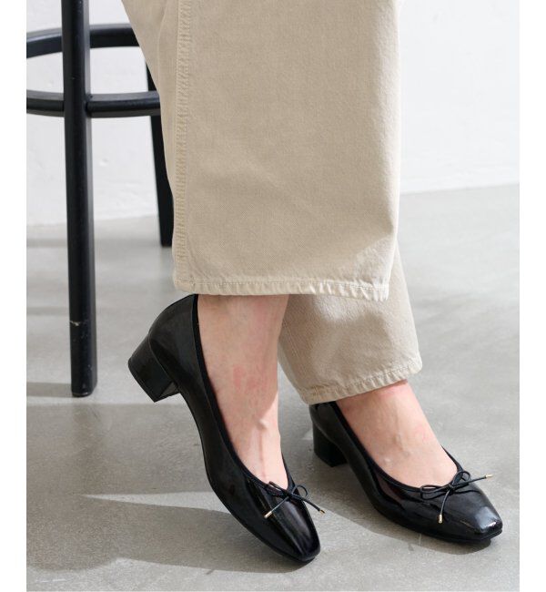  「3.5cmスクエアバレエパンプス」|パンプス|ブラック B