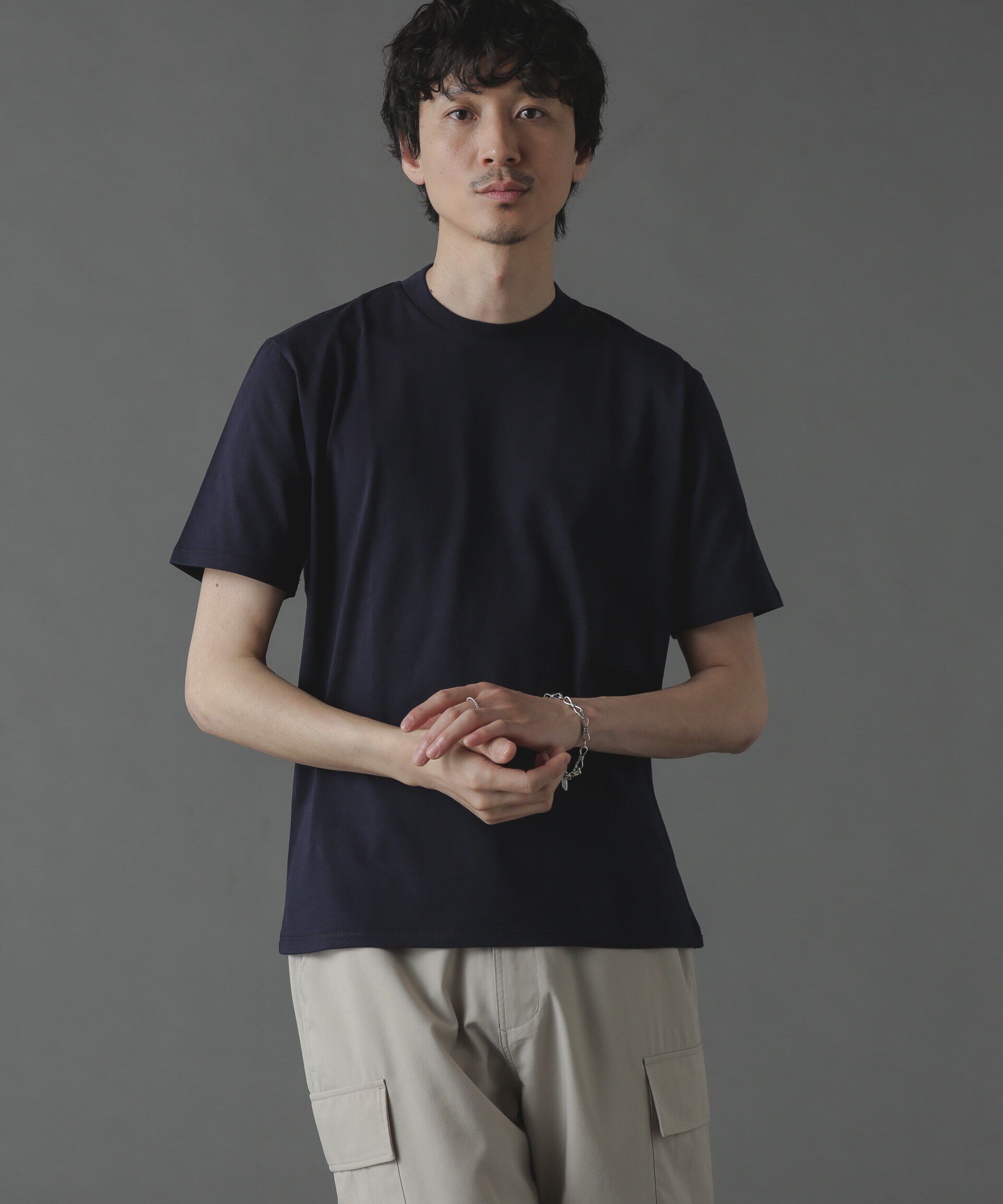 nano･universe「ジャケT(R) クルーネック 半袖」|Tシャツ・カットソー|