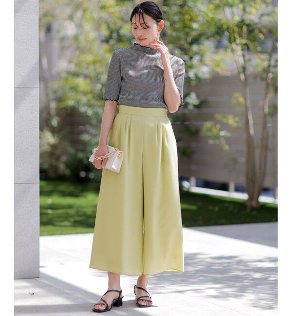 ANY SIS「【接触冷感・UVカット・速乾】スムージーポリエステルタックフレア パンツ」|その他|