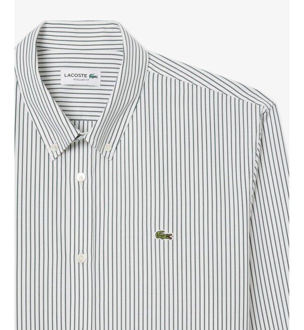 LACOSTE「ベーシックストライプボタンダウンシャツ」|シャツ・ブラウス|