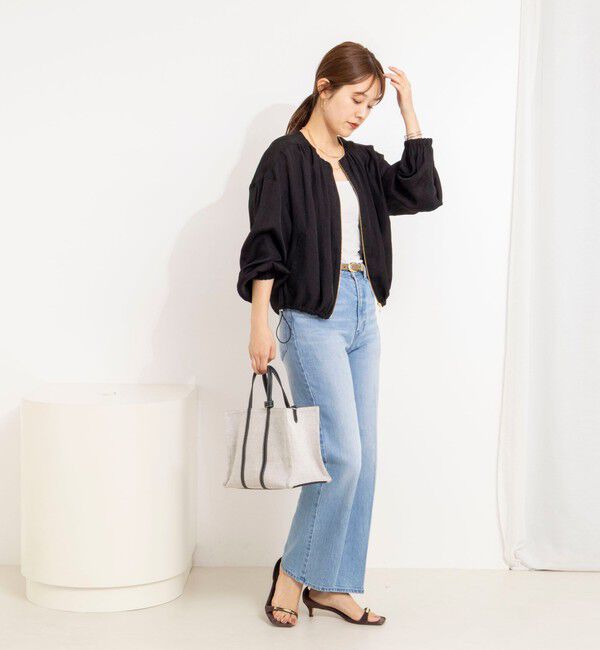 NOLLEY'S「ウォッシャブルシアージップアップブルゾン」|ブルゾン・スタジャン|