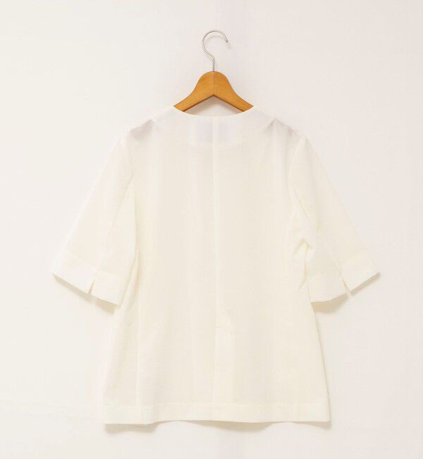 NOLLEY'S「ウォッシャブル高機能半袖ジャケット」|ノーカラージャケット|