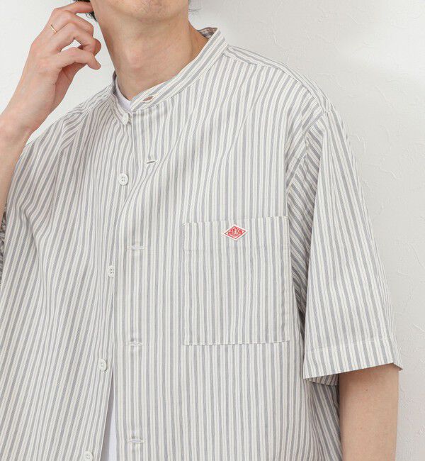 NOLLEY'S goodman「【DANTON/ダントン】BAND COLLAR SHIRT SS 26SS（DT-JD3788 SCP）」|シャツ・ブラウス|