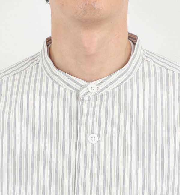 NOLLEY'S goodman「【DANTON/ダントン】BAND COLLAR SHIRT SS 26SS（DT-JD3788 SCP）」|シャツ・ブラウス|