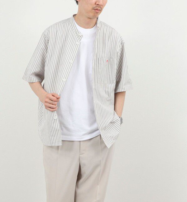 NOLLEY'S goodman「【DANTON/ダントン】BAND COLLAR SHIRT SS 26SS（DT-JD3788 SCP）」|シャツ・ブラウス|