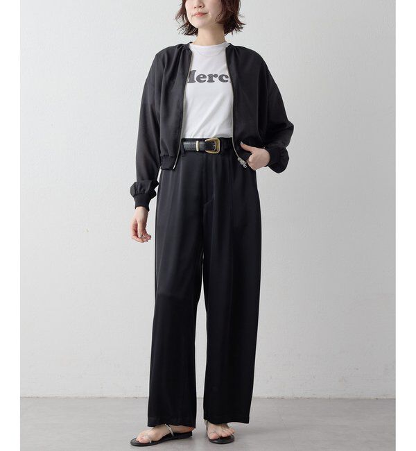 Drawing Numbers「【Drawing Numbers】ダブルサテンコクーンパンツ」|チノ|