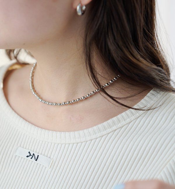  「【fiw.】メタルビーズネックレス」|ネックレス|