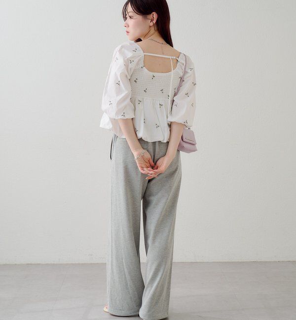  「【花柄&無地】フラワーバルーンブラウス」|シャツ・ブラウス|