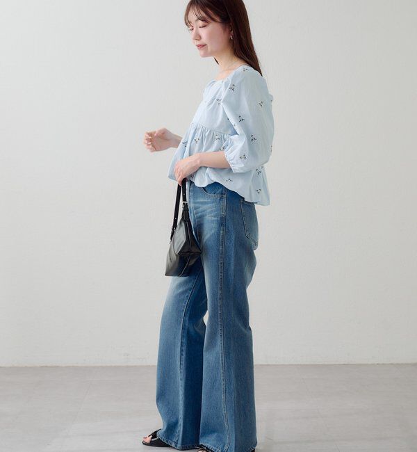  「【花柄&無地】フラワーバルーンブラウス」|シャツ・ブラウス|