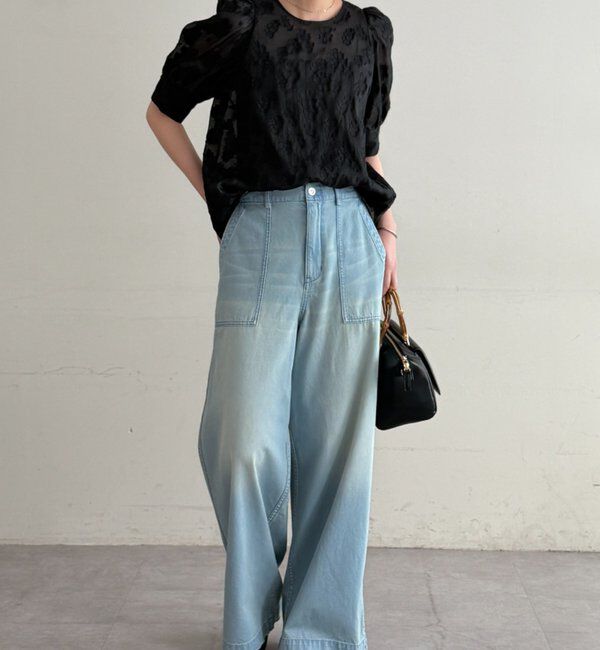  「シアージャガードパフブラウス」|シャツ・ブラウス|