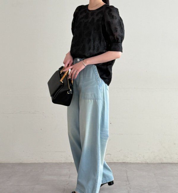  「シアージャガードパフブラウス」|シャツ・ブラウス|