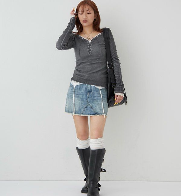  「レースガータートップス」|Tシャツ・カットソー|