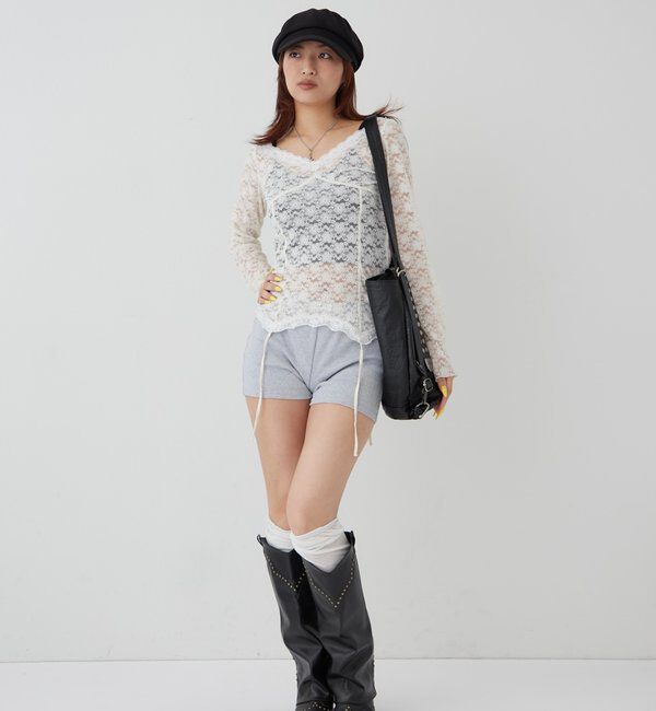  「レースガータートップス」|Tシャツ・カットソー|