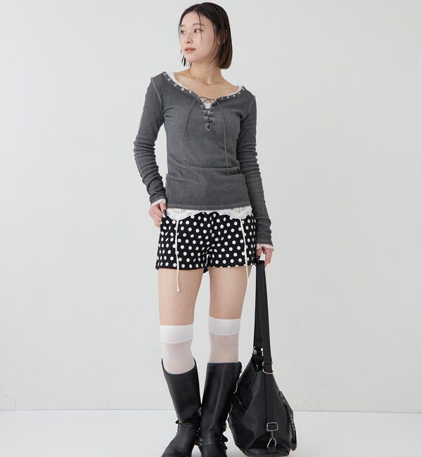  「レースガータートップス」|Tシャツ・カットソー|