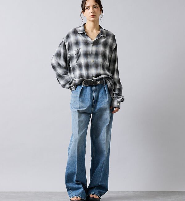 ABAHOUSE「【TOWNCRAFT/タウンクラフト】オンブレチェックシャツ/ユニセックス」|シャツ・ブラウス|