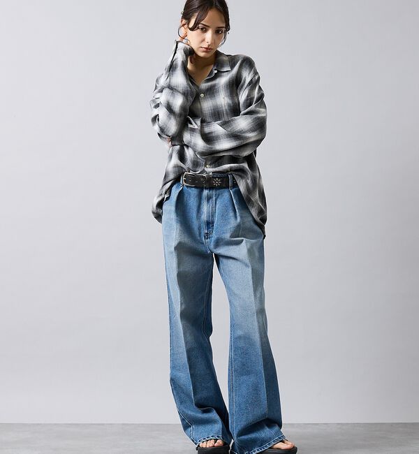 ABAHOUSE「【TOWNCRAFT/タウンクラフト】オンブレチェックシャツ/ユニセックス」|シャツ・ブラウス|