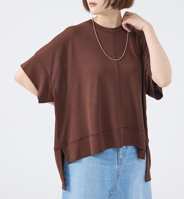 abahouse mavie「【二の腕カバー】スラブプルオーバー【予約】」|Tシャツ・カットソー|