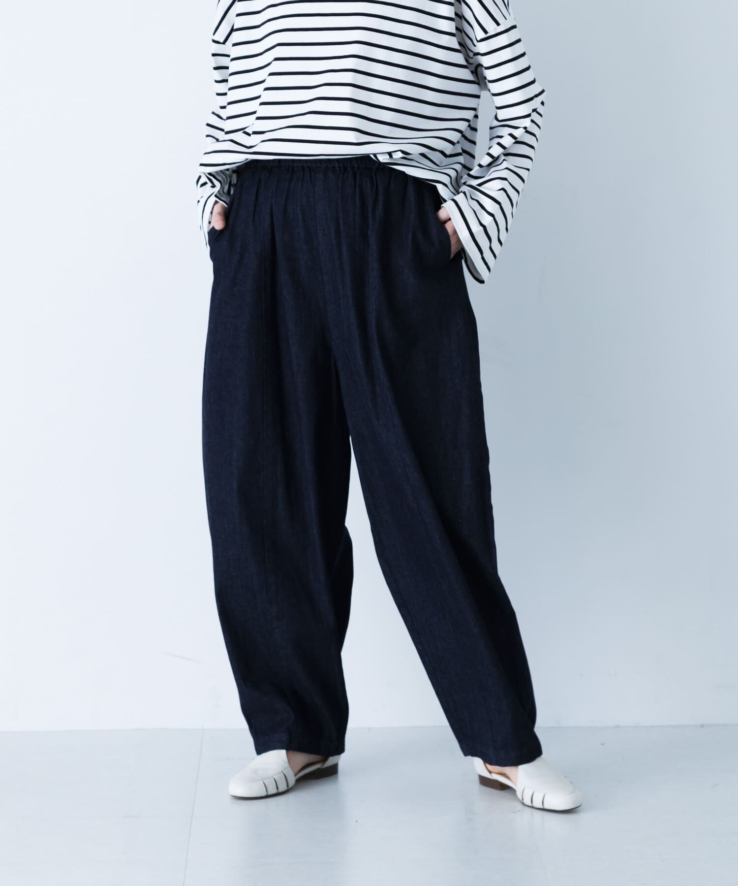 かぐれ「デニムボリュームパンツ」|デニム|