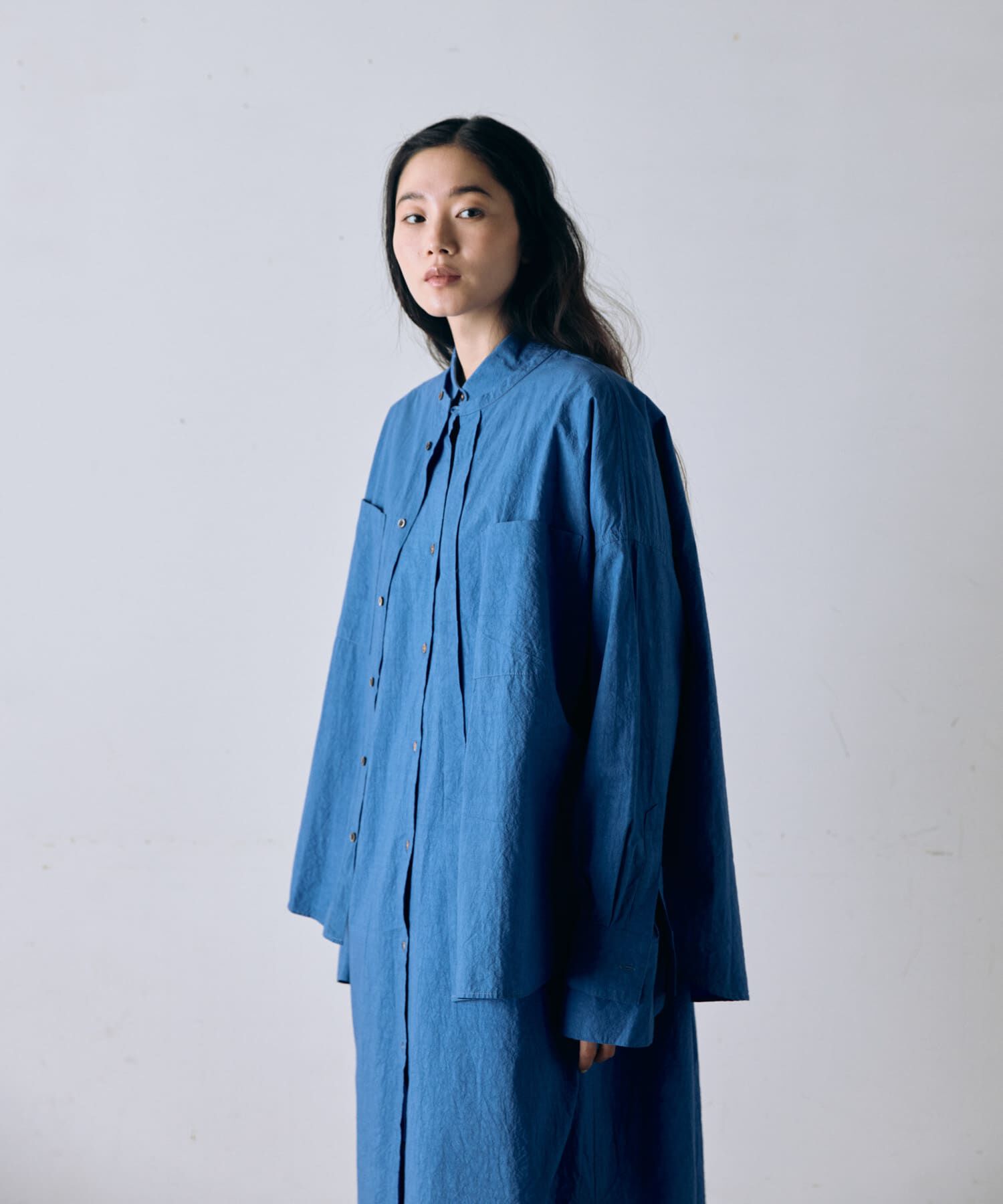 かぐれ「コットンリネンWポケットシャツ」|シャツ・ブラウス|