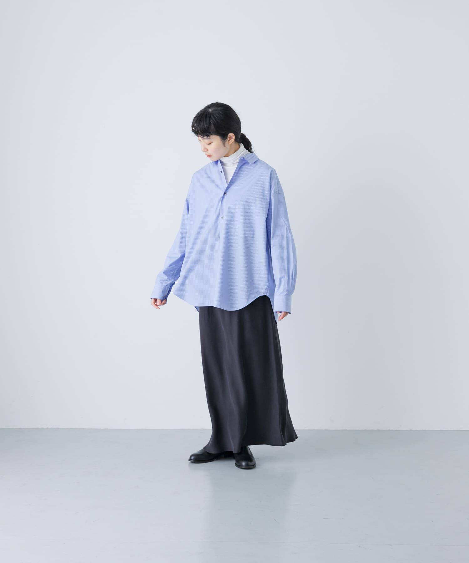 かぐれ「コットンストライプレギュラーシャツ」|シャツ・ブラウス|