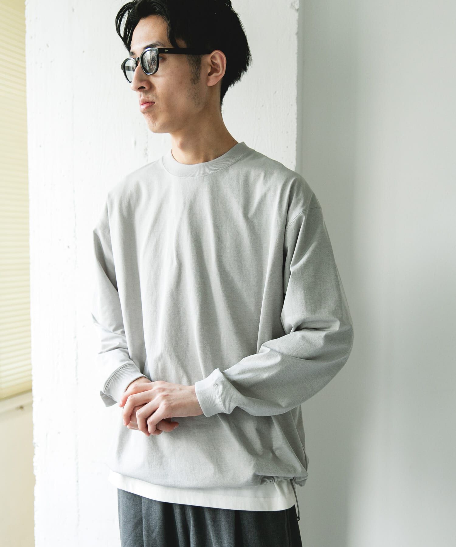 URBAN RESEARCH DOORS「『吸水速乾/接触冷感/ｲｰｼﾞｰｹｱ』ｸｲｯｸﾄﾞﾗｲ ﾄﾞﾛｽﾄﾛﾝ 」|Tシャツ・カットソー|