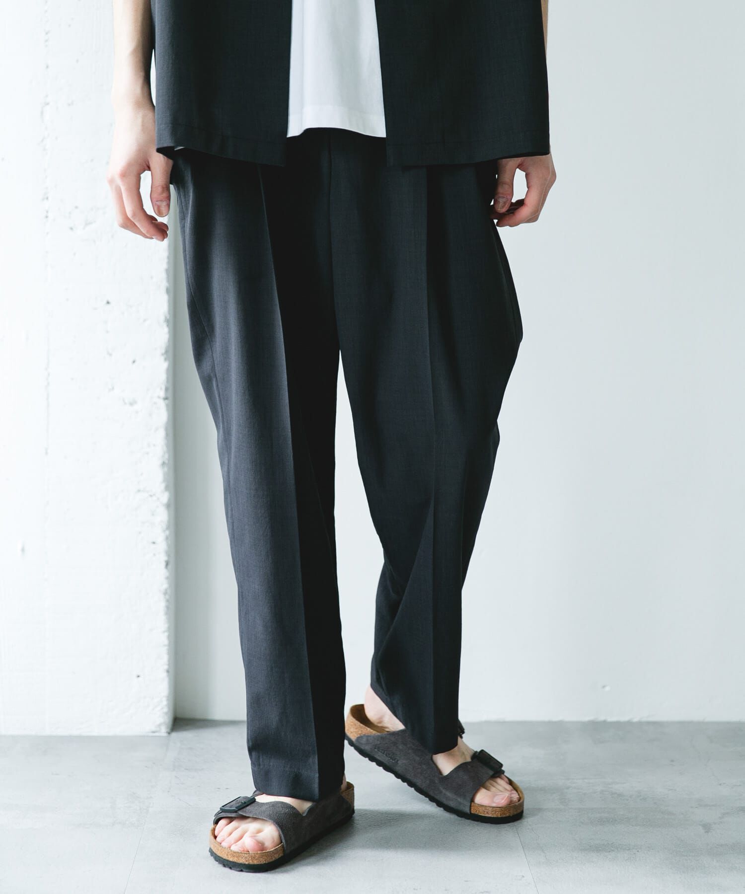 URBAN RESEARCH DOORS「『イージーケア/速乾/UVカット』クイックドライ 2タック ワイドトラウザー」|その他|